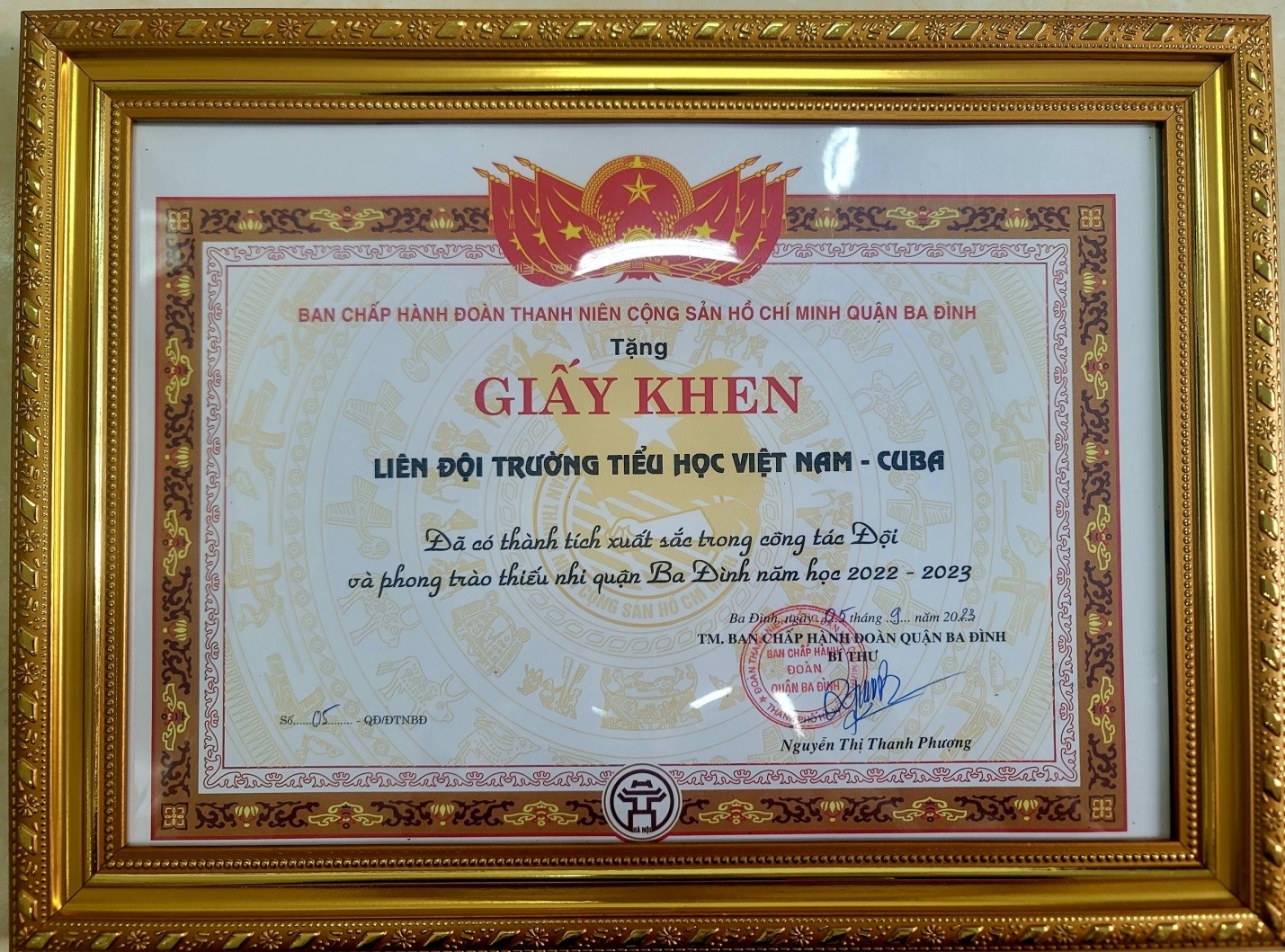 Liên đội trường TH Việt Nam – Cu Ba hoàn thành xuất sắc nhiệm vụ năm học 2022 – 2023