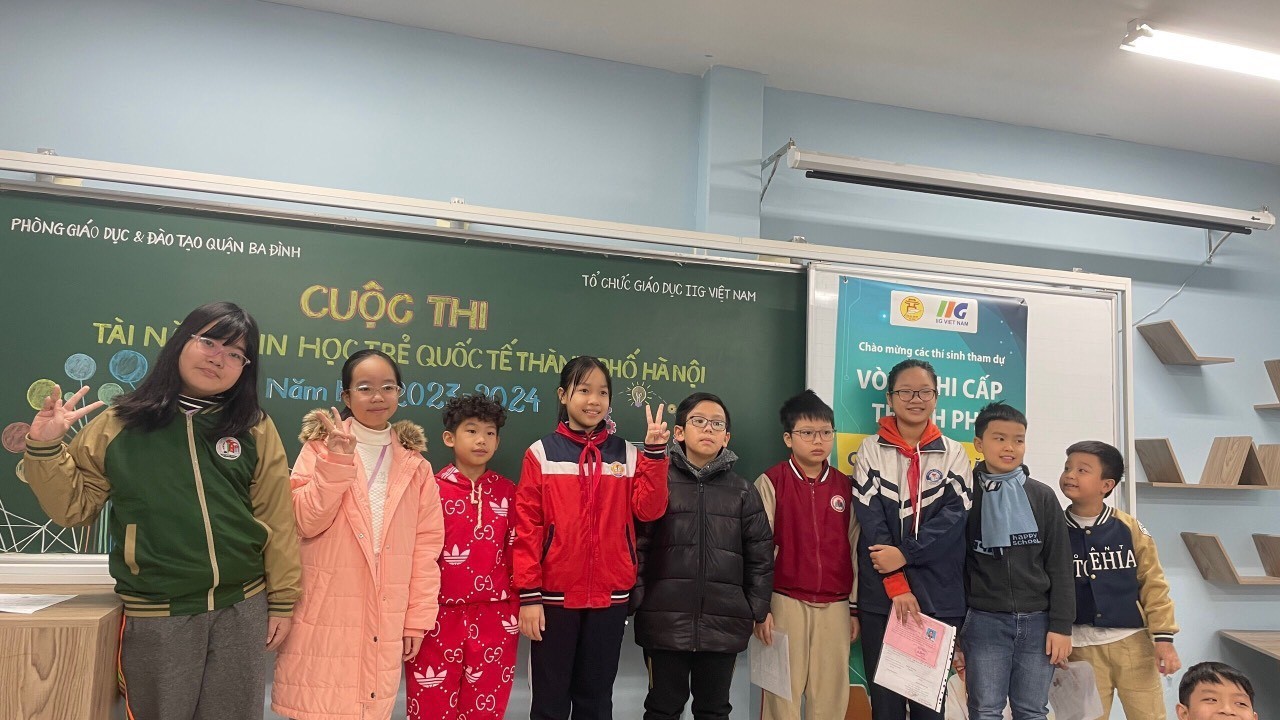 Học sinh trường Tiểu học Việt Nam – Cuba giành giải trong cuộc thi Tài năng Tin học trẻ Quốc tế cấp Thành phố