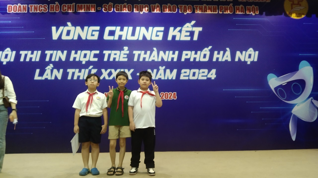 Học sinh trường Tiểu học Việt Nam – Cu Ba tham gia vòng Chung kết Hội thi Tin học trẻ thành phố Hà Nội